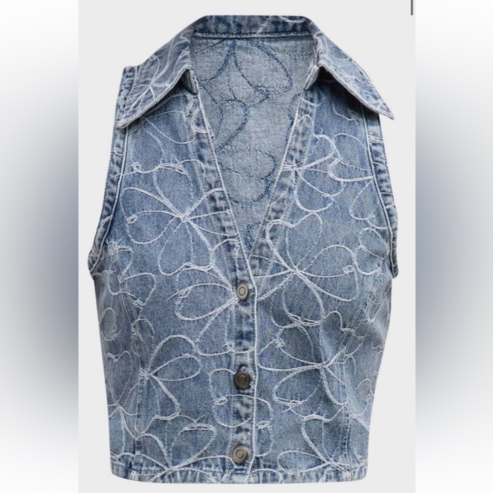 Ramy Brook Blue Denim Top